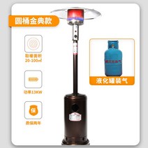 글래스파티오히터 야외 글라스 가스 히터 LPG 가스난로 카페 까페 베이커리, 액화가스탱크에연결된진화모델