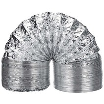 23M 4 인치 100mm 인공 호흡기 파이프 PVC 알루미늄 튜브 공기 환기 호스 배기 덕트 시스템 욕실, [02] 2 meter, 02 2 meter