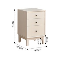 레트로 디자인 오동나무 원목서랍장 빈티지 엔틱 수납 북유럽 인테리어 화이트서랍, 브라운 4단 폭 50cm