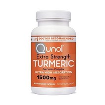 강황 커큐민 캡슐 쿠놀 1500mg 추가 강도 보충제 특허받은 수용성 기술 블랙 페퍼로 대체품 90 베지 캡슐.BGSL, 90 카운트(1개 팩)