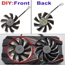새로운 t129215su 87mm 쿨러 팬 교체 기가바이트 geforce gtx 1050 1050ti 1060 1070 1070ti g1 radeon rx 570 580 470 게, 협력사, diy-t129215su