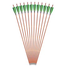 활 화살 61224pcs 칠면조 깃털 대나무 패턴 믹스 탄소 화살 외경 7.8mm 30-40lbs 슈팅 스포츠 분리형 화살, 12개
