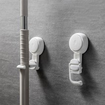 무타공마켓 초강력 흡착식 청소도구걸이 욕실 화장실 다용도걸이