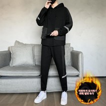 Cold Fly 남성 가을 겨울 패션 코디 루즈핏 트레이닝 세트 투피스