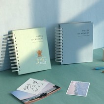 레터링 네컷 앨범 접착 미니 포토북 인생네컷 사진첩 3x5 4x6 스티키 스프링 스크랩북 기념일 선물, 04 PALE BLUE