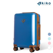 키코 로와 느루 화물용 가볍고 튼튼한 바퀴 지퍼형 출장 여행용 24인치 디자인 하드 캐리어 오션블루