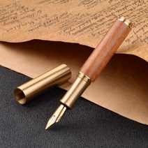 휴대용각인기 각인기계 각인기 럭셔리 짧은 나무 황동 만년필 0.5mm 펜촉 캘리그라피 펜 메탈 선물 쓰기 사무실 학교 용품124360, q