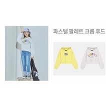 더데이걸 !! 반값할인!!세련됨의 끝판왕!! 파스텔 팔레트 크롭 후드 긴팔 티셔츠 TGMH21101