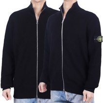 [스톤아일랜드] [명품] 24SS 남성 와펜 패치 니트 집업 블랙 8015526D8 V00