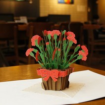 3D 입체카드 생일선물 여자친구 기념일 선물 여친선물 예쁜 편지지, 31.카네이션, 1개