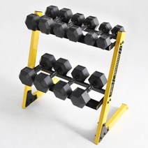 [바디엑스] 블랙 덤벨 마스트 76KG 패키지 덤벨(아령) 2단 정리대 육각덤벨, 상세 설명 참조, 상세 설명 참조