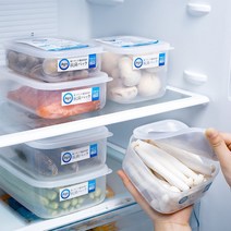 플라스틱 파삭 파삭 한 냉장고 식품 밀봉 된 항아리 과일 상자 냉동고 보관 상자 보관 상자, 600ml, 투명한