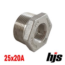 국산 스텐 304 부싱 25x20A / SUS 304 스텐레스 소켓 무독성 부속 연결