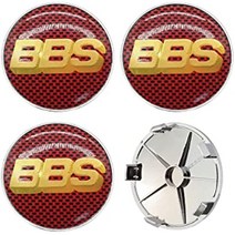 BBS 휠 중앙 캡 부품 4 개 교체용 68mm/2.68 인치 BBS(68 레드 카본) 용 센터, 01 68mmCap With Sticker