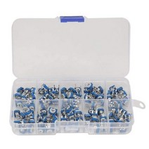 저항 레지스터 트리머 가변저항 트리머 세트 RM065 포텐션메타10종 100pcs (올핀)_879EA