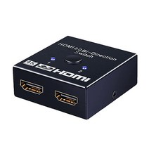HDMI 스플리터 2 in 1 출력 HDMI 스위치 2 in 1 출력 4K 60Hz PS4/Xbox One/Fire TV/Apple TV용 HD 비디오 액세서리 공유 전원 필