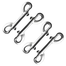 ZLD 4pcs 10cm 스테인리스 스쿠버 다이빙 장비 더블 엔드 볼트 스냅 훅, As Described