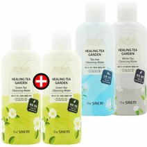 [KT알파쇼핑]1+1 더샘 힐링 티 가든 클렌징워터300ml x 2개, 필수선택1:티트리클렌징워터/필수선택2:화이트티클렌징워터