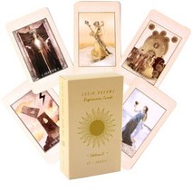 타로 카드 네온 문 데크포켓 사이즈 운명 점술 보드 게임 및 다양한 옵션 턱 박스 포함, Lucid Dreams