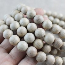 염주줄 나무염주 단주 불교굿즈 10-15mm 티베트 불교 녹나무 10 구슬 목걸이 흰색 묵주 페인트 왁스 없음, 02 12mm