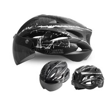 자전거 헬멧 산악 MTB 일체형 고글헬멧 어반 고글 에어로, 그린/블랙+그레이렌즈4개선물