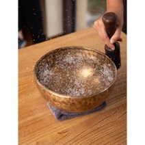 네팔싱잉볼 명상종 명상 네팔 인도전통놀이 요가 무량수불, (튜터스타일) 28-29cm 전문가급
