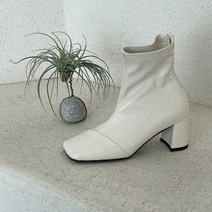코지 여자 엣지 사선라인 디자인 니삭스 7cm 앵클부츠