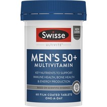 스위스 남성 멀티비타민 50세이상 60정 Swisse Mens Multivitamin 50plus, 1팩, 60
