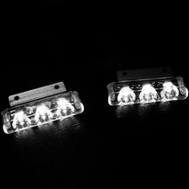 중장비 안전등 경고등 사고방지 경찰 스트로브등 3 Led 12V 깜박이 후면 브레이크 신호 조명 자동차 구, 03 WHITE