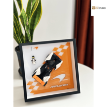 호환 레고 슈퍼레이스 스피드 블록 상벽 액자 수납 케이스 캐비닛 모델 방진 컬렉션 소품, 76918-1 맥라렌 GT 전시 프레임  차와부품미포함