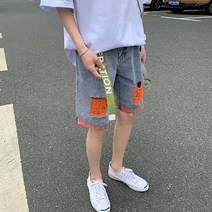 남성 청반바지 여름 트렌드 와이드 스트레이트바지 뉴타임즈 C11 C768Y987