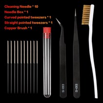 초정밀 XCR3D 3D 프린터 청소 부품 도구 유연한 드릴 비트 10 개 청소용 판매 0.2mm 노즐, 03 Kit C_05 0.4 10pcs