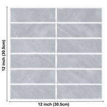 Vividtiles 큰 크기 1212 인치 자체 접착 비닐 벽지 껍질과 스틱 녹색 지하철 3d 효과 타일 kicthen (1 시트), t80074