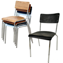 카페 디자인 회의실 사무실 인테리어 빈티지 테라스 세스카 스테킹 체어 의자 스태킹가능, 월넛