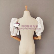 여성 웨딩 벌룬 소매 웨딩볼레로 솔리드 케이프 퍼프소매 어깨뽕 탈부착 결혼식