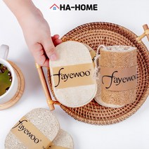 하홈 천연 친환경 생분해 루파 자연 수세미 패드형3개세트 /원통형 3개세트, 원통형3개