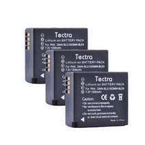 1200mAh DMW-BLG10 BLG10PP 배터리 + LED 듀얼 충전기 파나소닉 LUMIX GF5 GF6 GX7 LX100 GX80 GX85 카메라, 3 battery