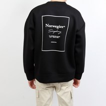 레터링 오버핏 네오프렌 맨투맨