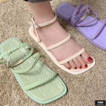 가바바 여성 신발 파스텔칼라 꼬임세줄 여름 비치샌들 G49906