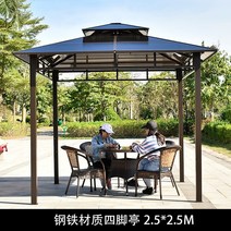 정원용 철제 야외 조립식 가제보 천막 정자 야외 파빌리온 헛간 선샤인 알루미늄 합금, 스틸 썬 패널 2
