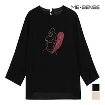 미센스 [미센스] 얼굴 드로잉 블라우스_MA99BLM202Z