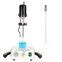 VONOYA 전기 오버헤드 교반기 시간 설정 및 속도 조절 기능이 있는 디지털 자동 0-3000 RPM 높이 가능한 기계식 믹서 교반봉 포함 홈 랩 홈브루 산업용 교반기