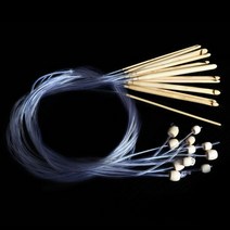 바늘 키트 뜨개질 가죽 길이의 투명 튜브 대나무 원형 커버의 가지 크기, 밝은 색
