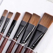 마카쥬물감 운동화 리폼 신발 염색 아티스트 용품 수채화 세트에 대 한 6pcs 나일론 아크릴 오일 페인트 구 아슈 브러쉬, 없음