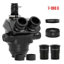 광학현미경 디지털확대경 새학기 Kailiwei-삼안 헤드 7-50 3.5-200X Simul Focal 연속 줌 스테레오 현미경, 04 7-100X
