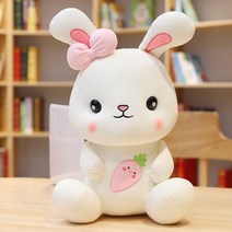 새로운 무 토끼 인형 봉제 장난감 귀여운 토끼 인형 절묘한 파악 인형 기계 상품 선물 도매, 50cm(1.5kg), 당근 토끼 - 흰색