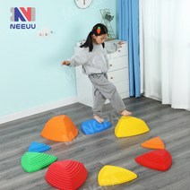 스텝핑스톤 밸런스 워블보드 징검다리 놀이 집콕 홈트레이닝 체육 활동 평행 운동, 5종 세트