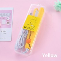 미니전기히터 미니 헤어 스트레이트 너 플랫 아이언 세라믹 헤어 스트레이트 너 드라이 및 습식 자동 온도 조절 전기 컬링 아이언 패션 스타일링 도구, [01] YELLOW