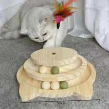 고양이 Scratcher 갈기 ClawSolid 나무 애완 동물 장난감 용품 공 바퀴를 잡아 Sisal 칼럼 내마 모성 애완 동물 가구 고양이 액세서리, 4