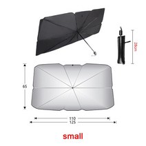 윈드스크린 자동차 차양 우산 전면 앞 유리 여름 액세서리용 자외선 차단, [02] titanium silver-S